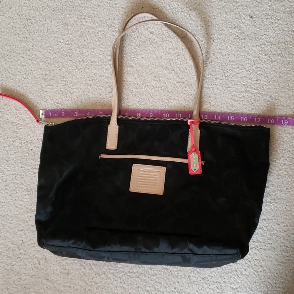 Coach Black Nylon Weekender Tote